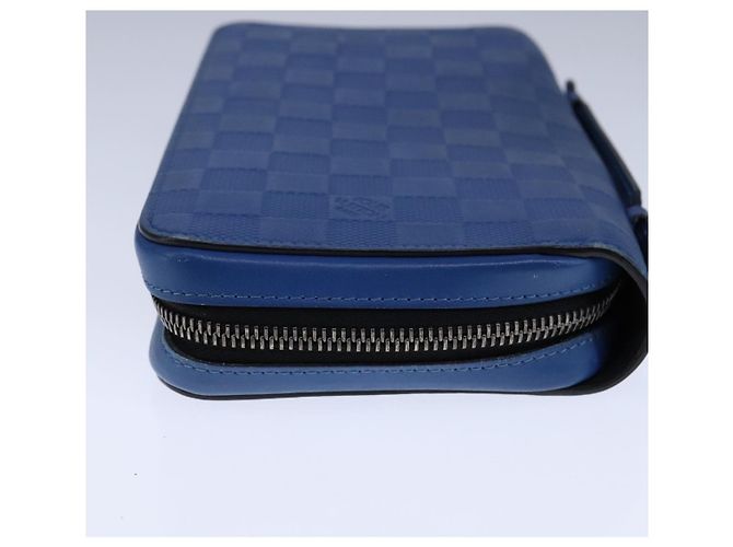 LOUIS VUITTON Organizer Damier Infini Borsa Atholl Blu Nettuno N41396 Auth 106584 - vista 4