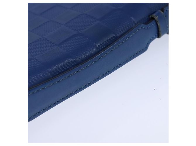 LOUIS VUITTON Organizer Damier Infini Borsa Atholl Blu Nettuno N41396 Auth 106584 - vista 7