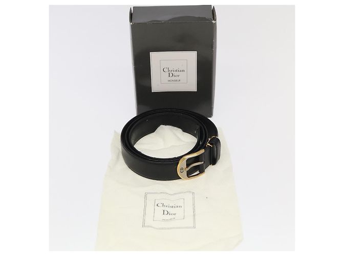 Schwarzer Leder-Gürtel Christian Dior Auth ti2452 - Ansicht 12