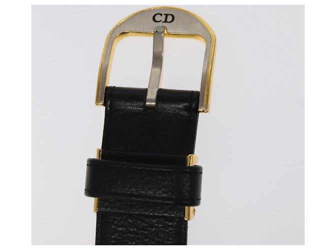 Schwarzer Leder-Gürtel Christian Dior Auth ti2452 - Ansicht 6