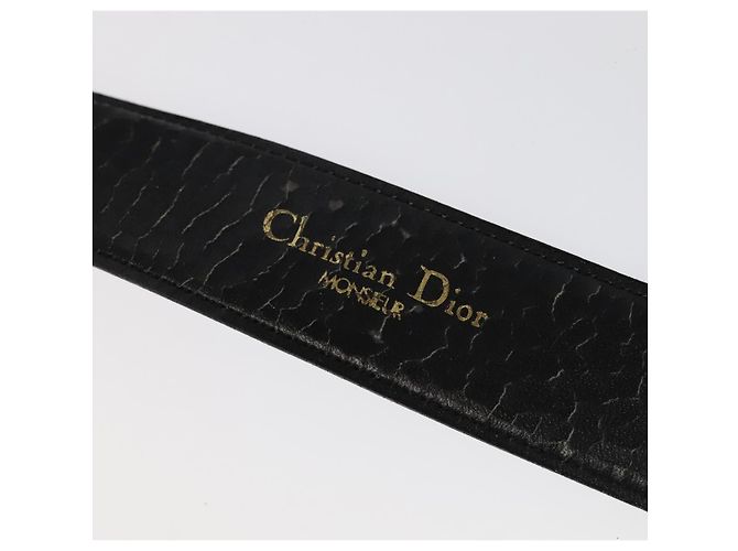 Schwarzer Leder-Gürtel Christian Dior Auth ti2452 - Ansicht 9