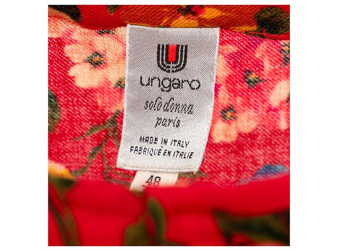 Emanuel Ungaro Top de lana con estampado floral Ungaro Roja - vista 12