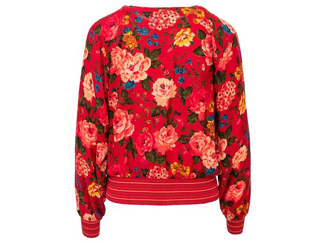 Emanuel Ungaro Top de lana con estampado floral Ungaro Roja - vista 3