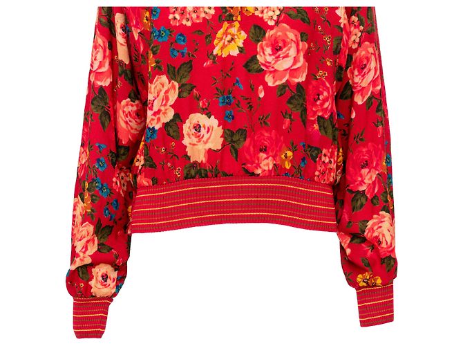 Emanuel Ungaro Top de lana con estampado floral Ungaro Roja - vista 6