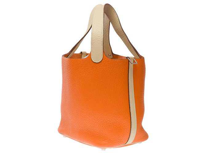 Hermès HERMES Picotin Ledertasche Orange - 102332 - Ansicht 5