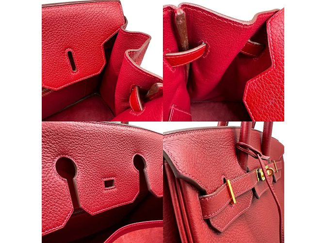 Hermès Borsa Hermes Birkin 35 Taurillon Clemence Rossa Rosso - vista 2