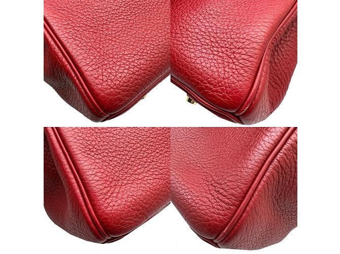 Hermès Borsa Hermes Birkin 35 Taurillon Clemence Rossa Rosso - vista 4