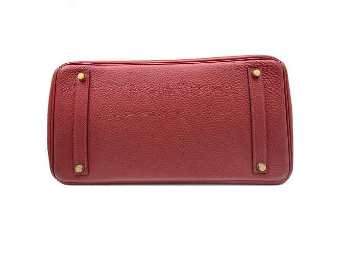 Hermès Borsa Hermes Birkin 35 Taurillon Clemence Rossa Rosso - vista 5