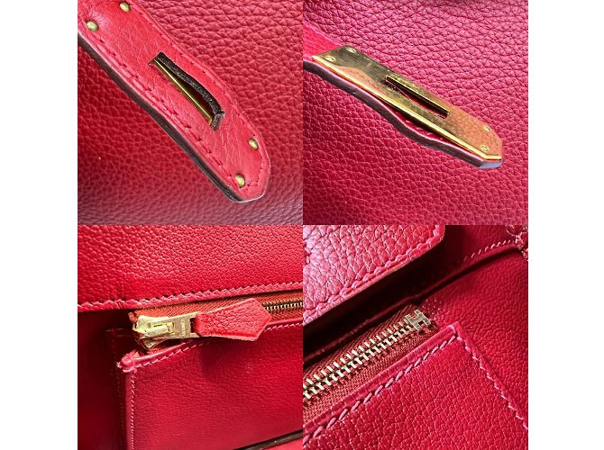 Hermès Borsa Hermes Birkin 35 Taurillon Clemence Rossa Rosso - vista 8