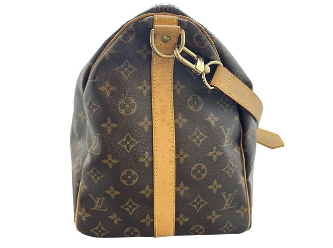 Borsa Louis Vuitton Keepall Bandouliere MB0065 45 Marrone - vista 3