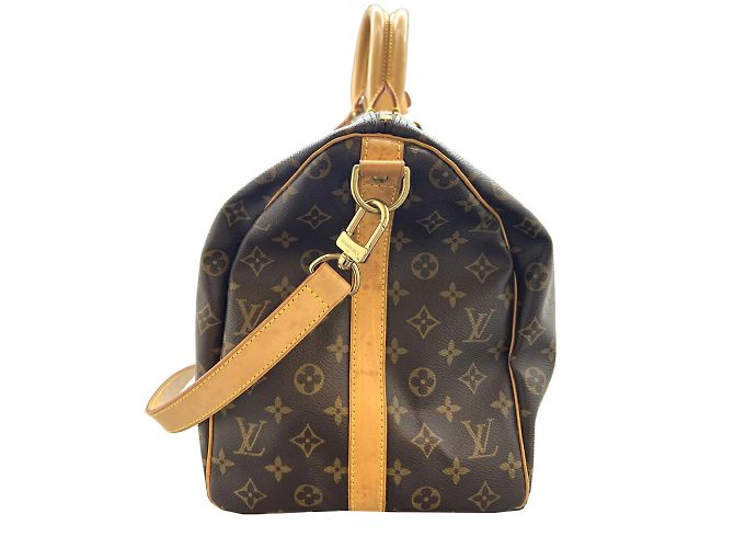 Borsa Louis Vuitton Keepall Bandouliere MB0065 45 Marrone - vista 4