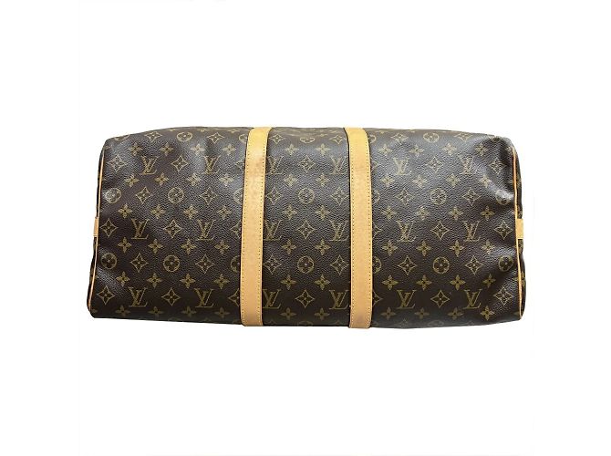 Borsa Louis Vuitton Keepall Bandouliere MB0065 45 Marrone - vista 6