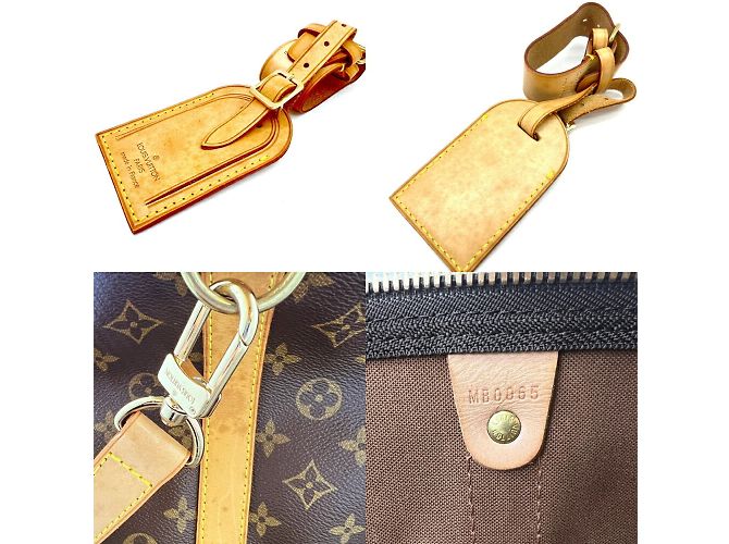 Borsa Louis Vuitton Keepall Bandouliere MB0065 45 Marrone - vista 9