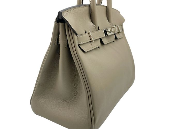 Hermès Hermes Birkin 25 Swift Handtasche Grau Asphalt Braun - Ansicht 5