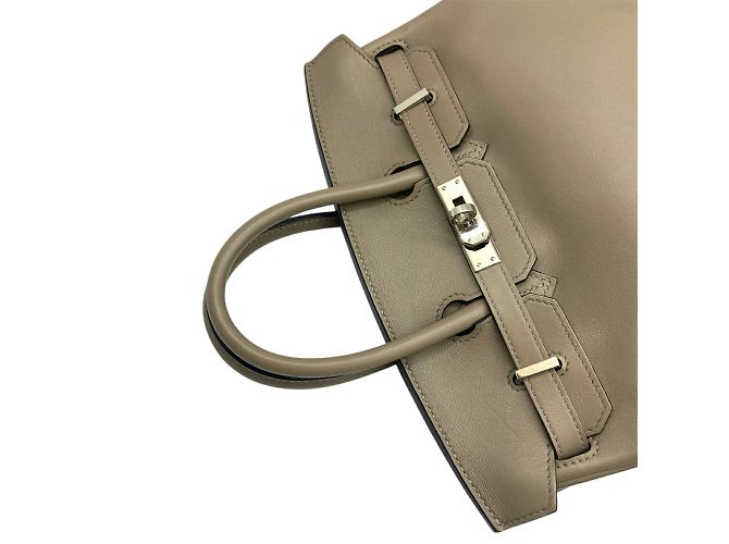 Hermès Hermes Birkin 25 Swift Handtasche Grau Asphalt Braun - Ansicht 8