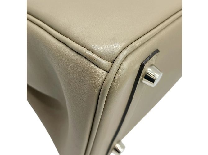 Hermès Hermes Birkin 25 Swift Handtasche Grau Asphalt Braun - Ansicht 9