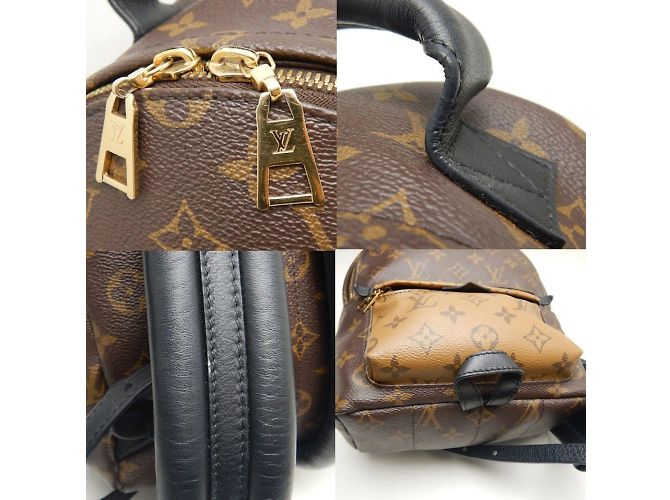 Zaino Palm Springs PM Monogram Reverse Louis Vuitton Marrone - vista 7