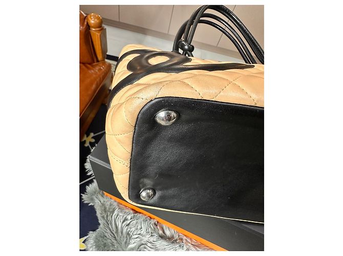 Borsa Tote Chanel Cambon Ligne Marrone Pelle - vista 13