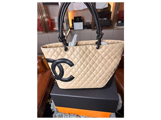 Borsa Tote Chanel Cambon Ligne Marrone Pelle - vista 2