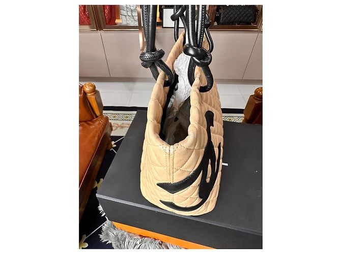 Borsa Tote Chanel Cambon Ligne Marrone Pelle - vista 4