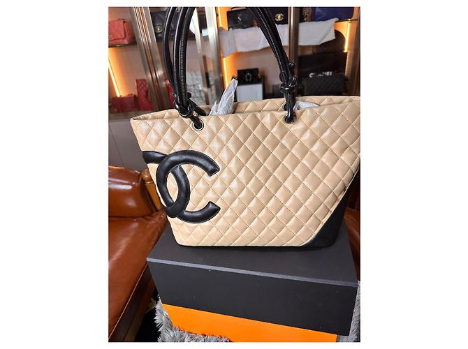 Borsa Tote Chanel Cambon Ligne Marrone Pelle - vista 5