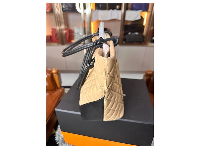 Borsa Tote Chanel Cambon Ligne Marrone Pelle - vista 6