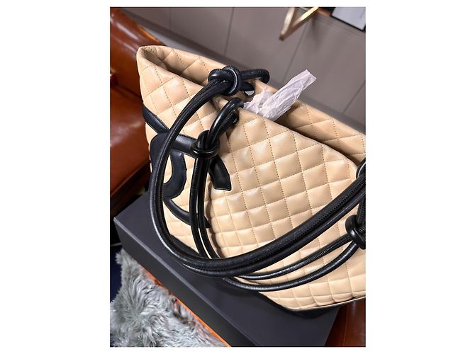 Borsa Tote Chanel Cambon Ligne Marrone Pelle - vista 9