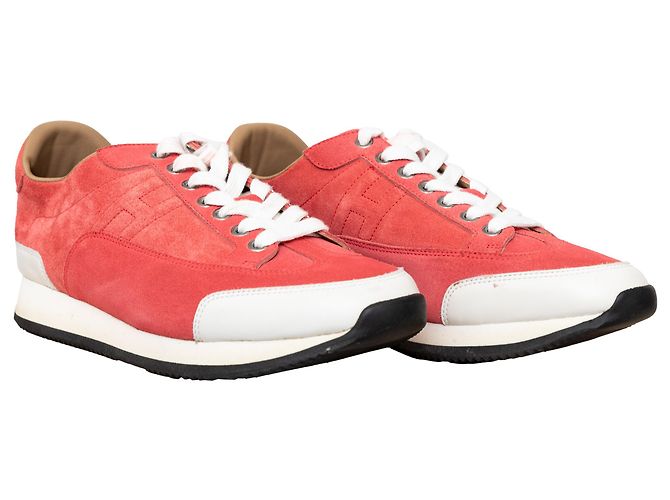 Sneakers basse con logo H di Hermès Rosa - vista 4