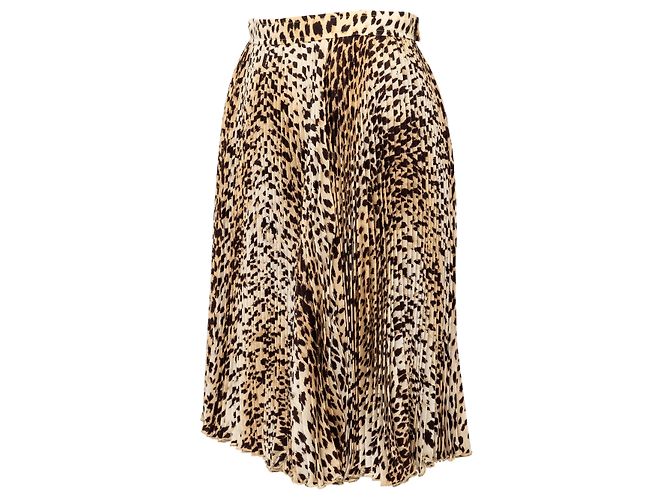 Falda plisada con estampado de leopardo Valentino Miss V Multicolor - vista 2