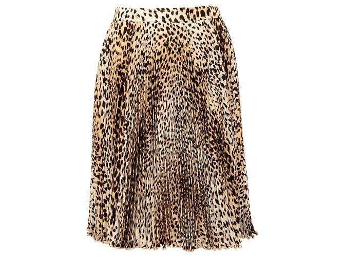 Falda plisada con estampado de leopardo Valentino Miss V Multicolor - vista 3