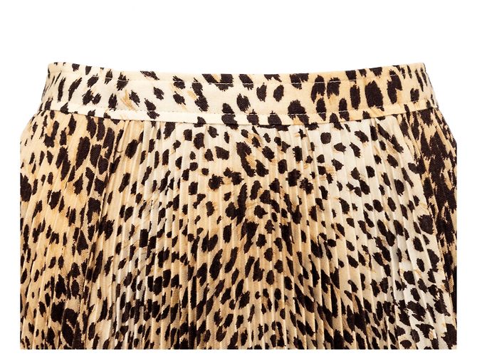 Falda plisada con estampado de leopardo Valentino Miss V Multicolor - vista 4