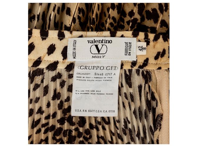 Falda plisada con estampado de leopardo Valentino Miss V Multicolor - vista 9