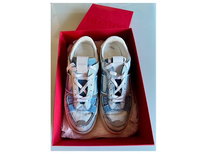 Sneakers Valentino Garavani in cotone blu navy e azzurro Blu chiaro - vista 11