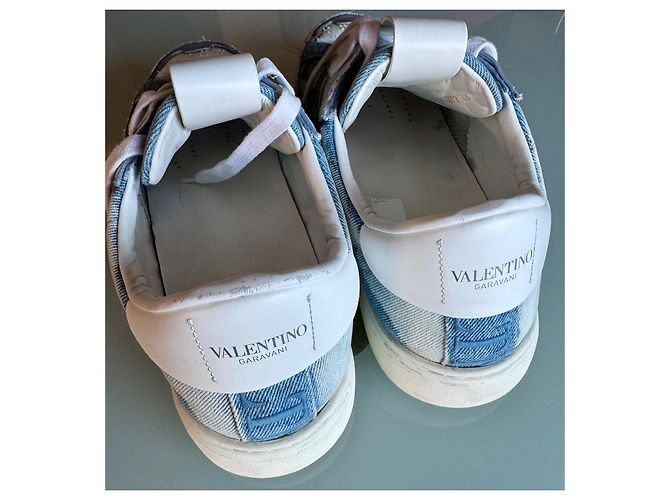 Sneakers Valentino Garavani in cotone blu navy e azzurro Blu chiaro - vista 6