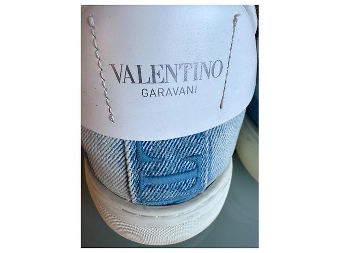 Sneakers Valentino Garavani in cotone blu navy e azzurro Blu chiaro - vista 7