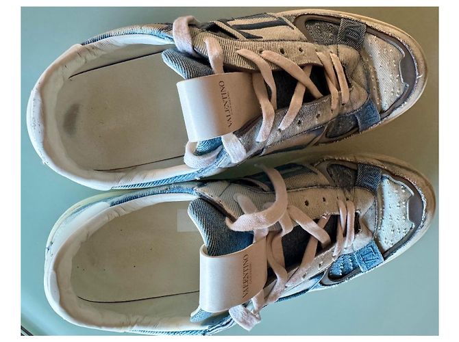 Sneakers Valentino Garavani in cotone blu navy e azzurro Blu chiaro - vista 8