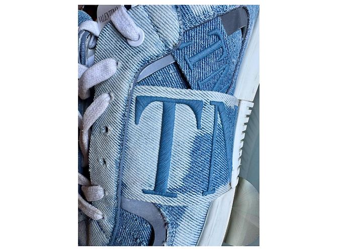 Sneakers Valentino Garavani in cotone blu navy e azzurro Blu chiaro - vista 9