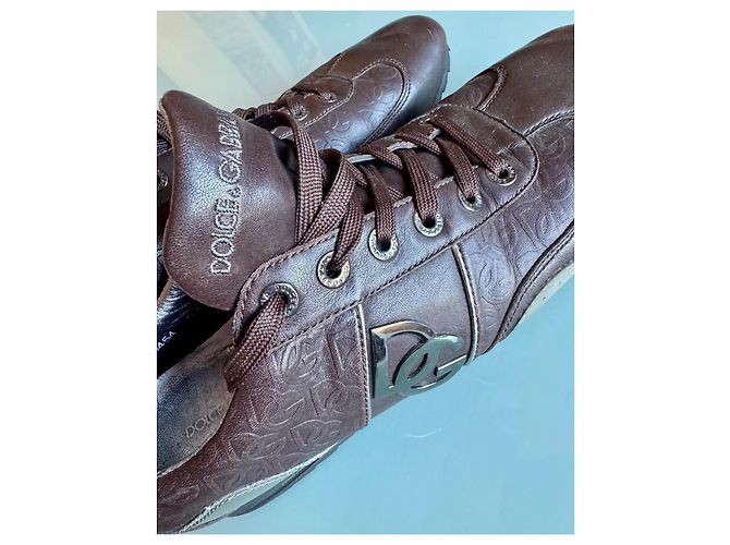 Dolce & Gabbana Chiusura DG marrone argentata Marrone scuro - vista 2