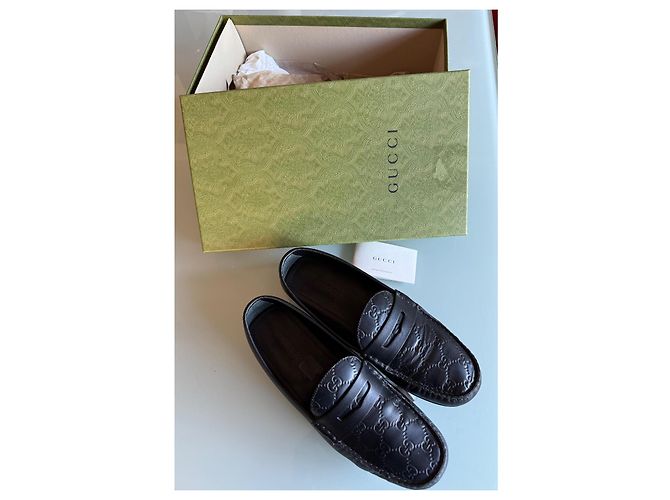 Mocassini Gucci Marmont in pelle nera Nero - vista 10