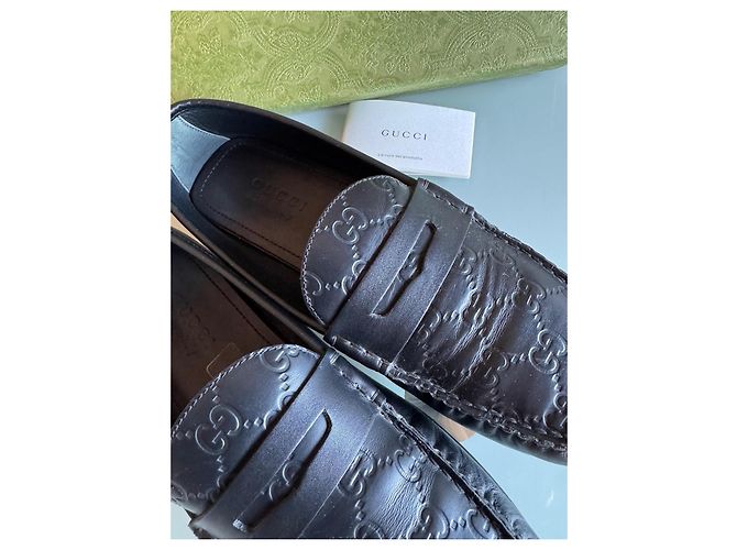 Mocassini Gucci Marmont in pelle nera Nero - vista 11