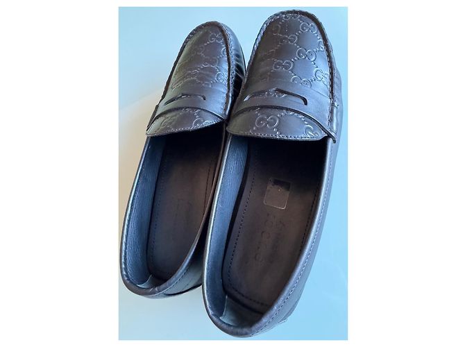 Mocassini Gucci Marmont in pelle nera Nero - vista 2