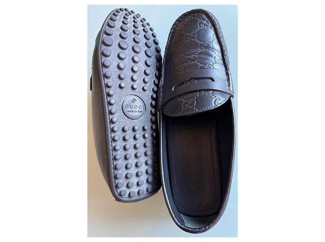 Mocassini Gucci Marmont in pelle nera Nero - vista 7