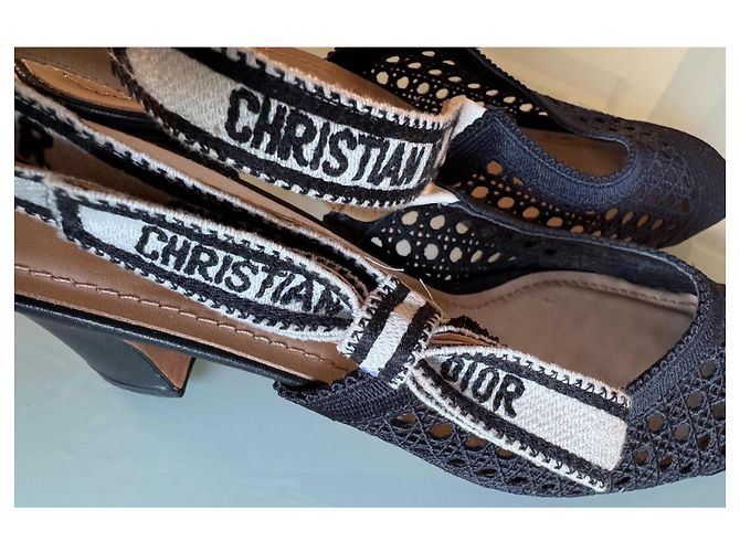 Sandali con tacco e fiocco Christian Dior - vista 10