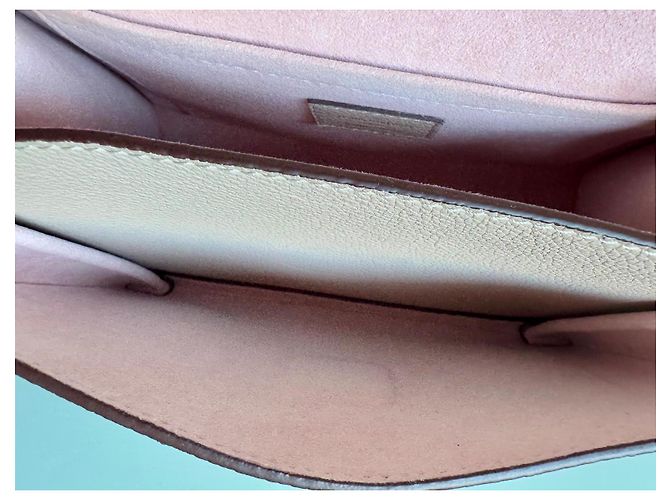 Borsa Louis Vuitton Mylockme BB Rosa Beige Pelle - vista 13
