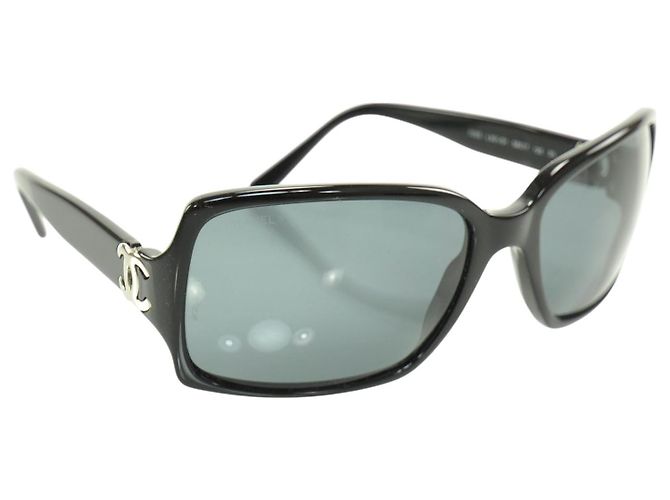 Occhiali da sole pieghevoli Chanel CC Logo Nero Argento 5030 - vista 2