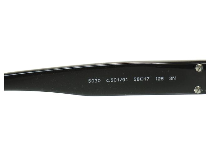 Occhiali da sole pieghevoli Chanel CC Logo Nero Argento 5030 - vista 3