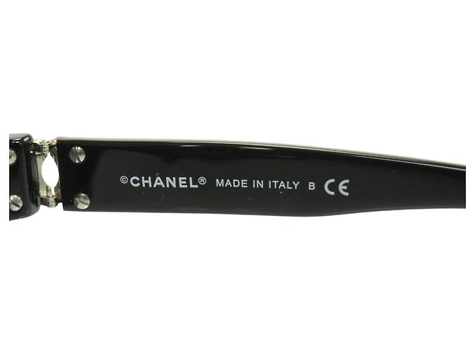 Occhiali da sole pieghevoli Chanel CC Logo Nero Argento 5030 - vista 4