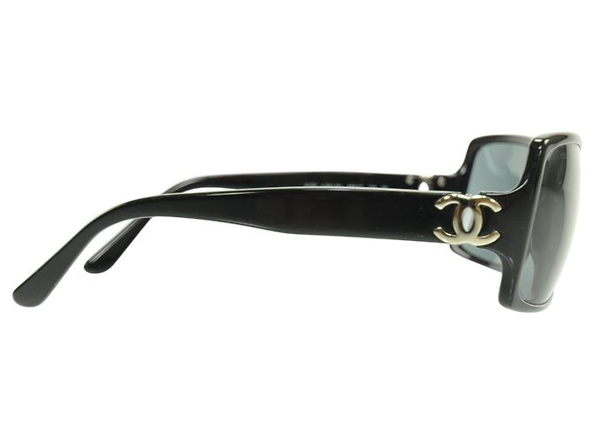 Occhiali da sole pieghevoli Chanel CC Logo Nero Argento 5030 - vista 5