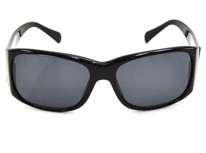 Occhiali da sole Chanel CC Logo perle nere e strass Nero - vista 2