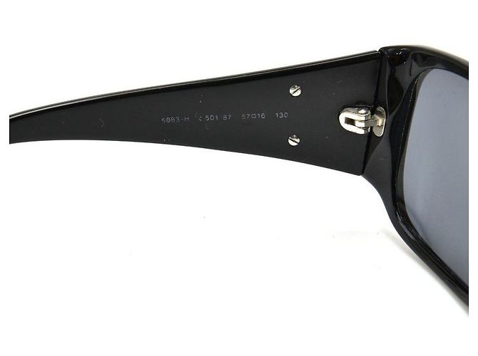 Occhiali da sole Chanel CC Logo perle nere e strass Nero - vista 4